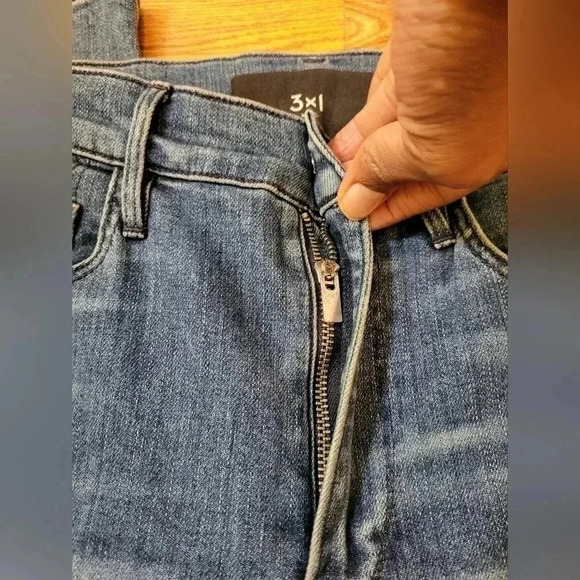 3x1 N.Y.C W4 Colette Slim Crop Jeans High Rise Frayed Distressed Jeans(26) - Picture 7 of 10